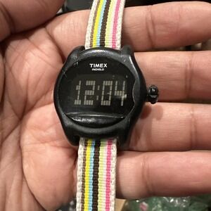 Working Timex Indiglo Men Watch MultiColor WR Light Alarm Date Quartz 34mm Fit 6